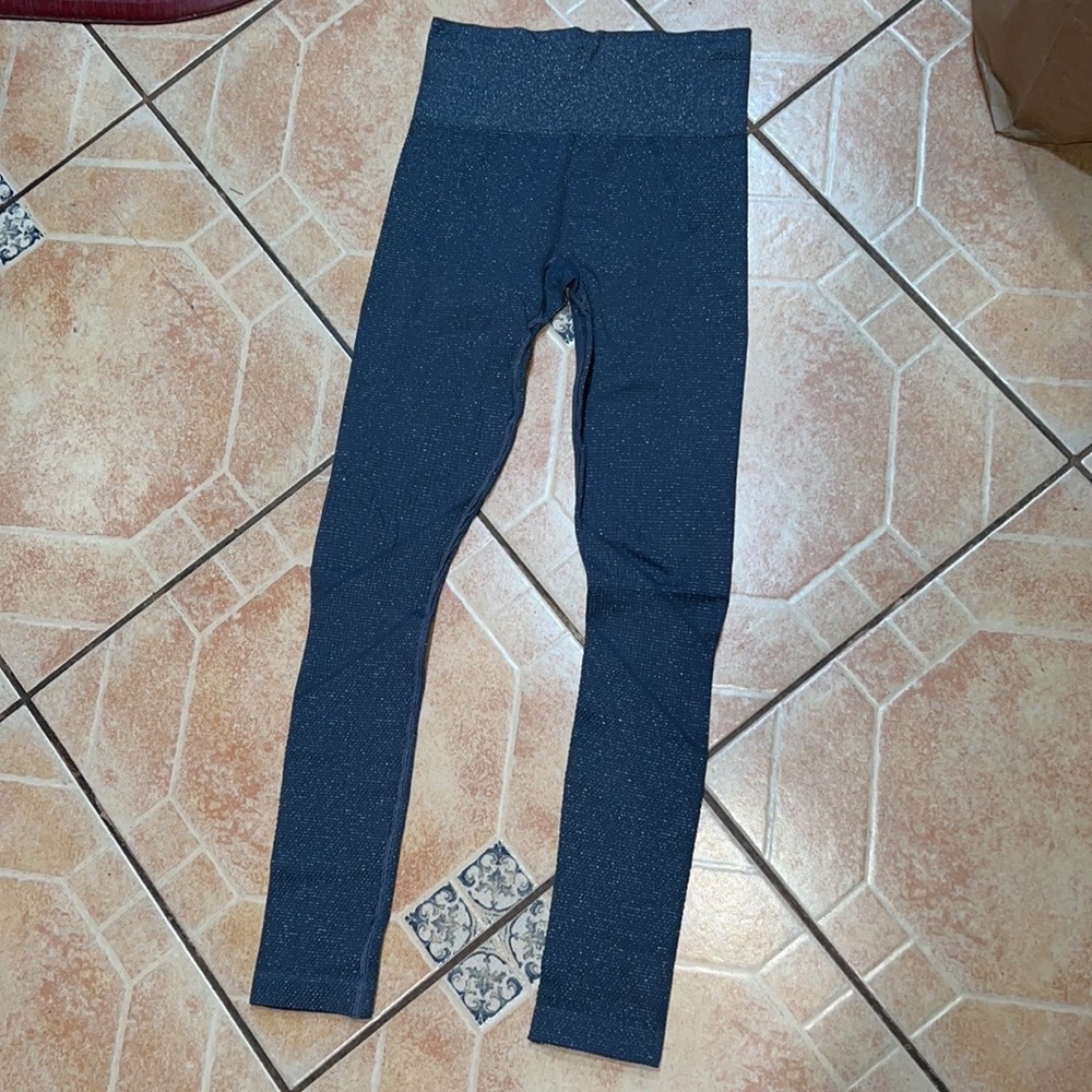Athleta Navy Speckled Leggings